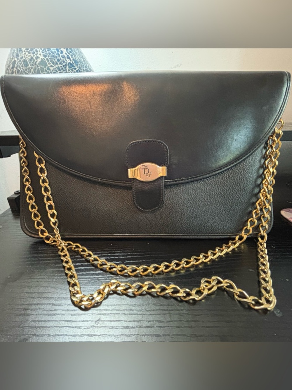 Archival Christian Dior: Vintage 1960s Flap Bag in Pristine Box Calfskin